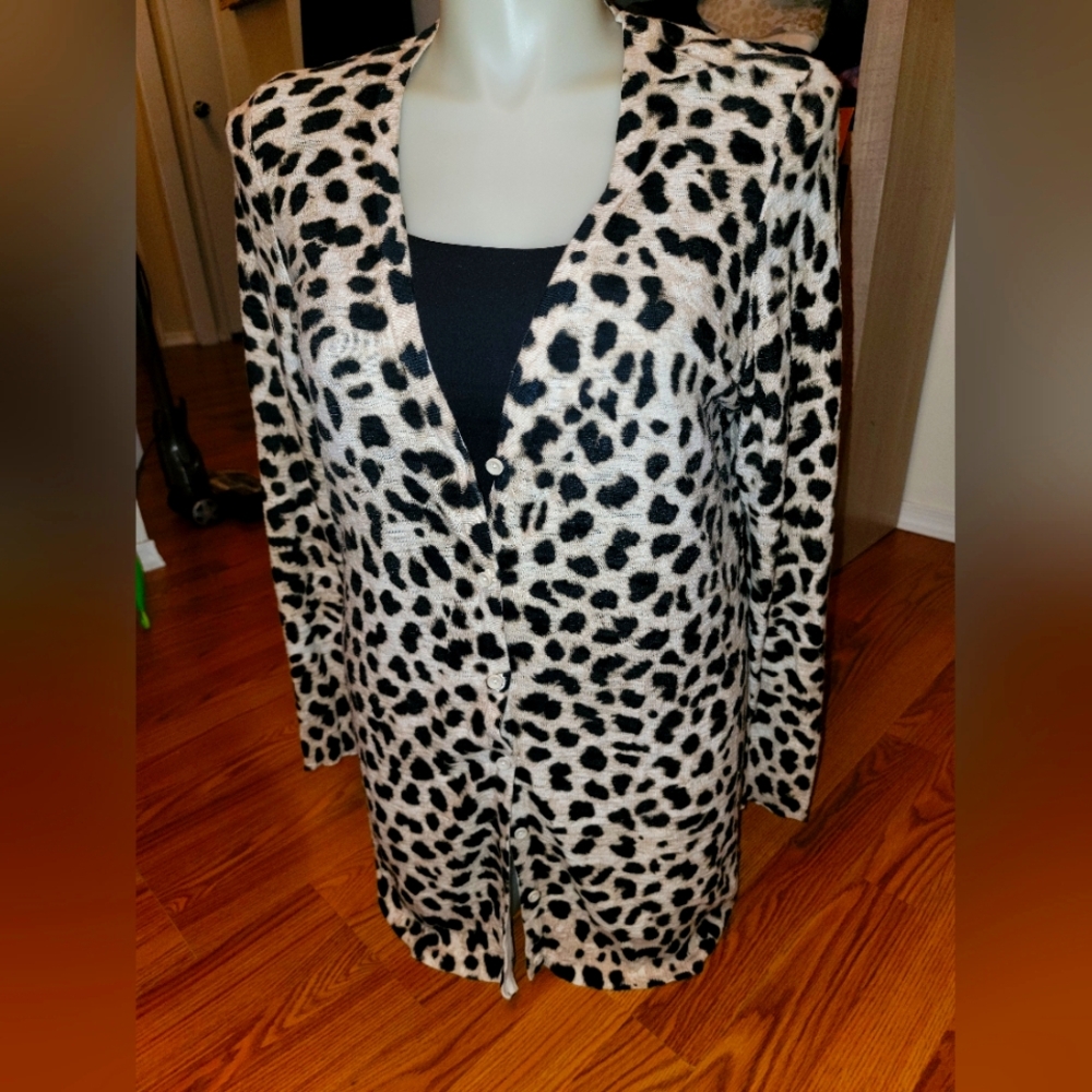 NEW NWOT Torrid Plus Size Leopard Print Boyfriend Sweater Sz 1X (14/16)